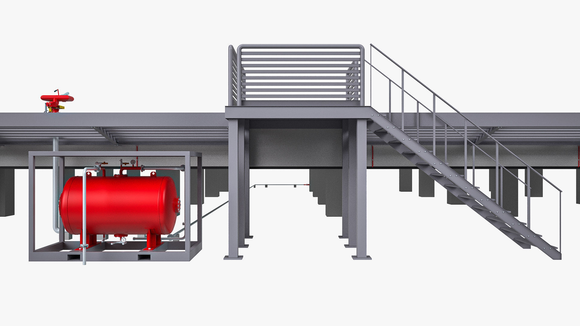 Dual Heliport 3D model_7