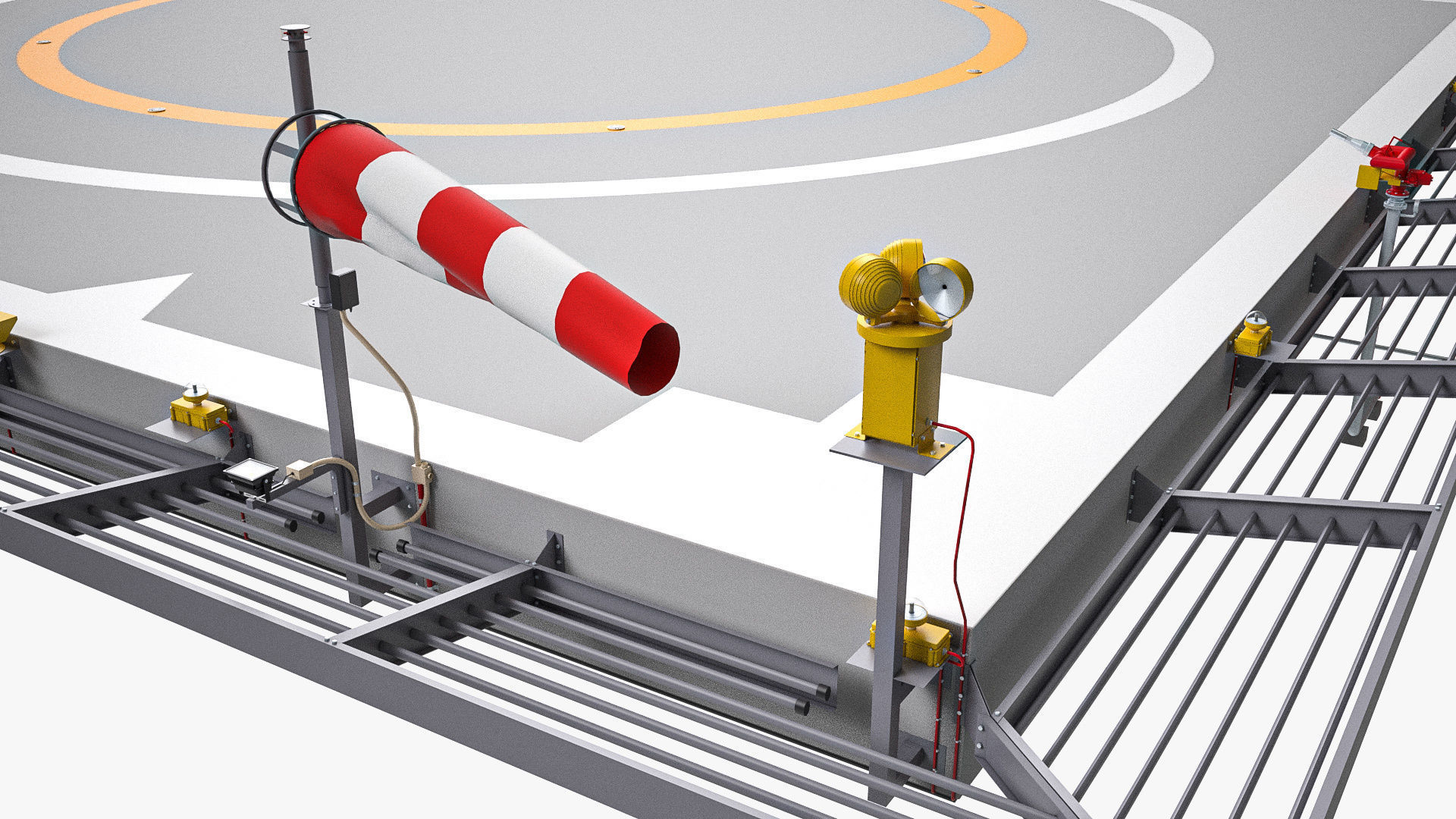 Dual Heliport 3D model_13