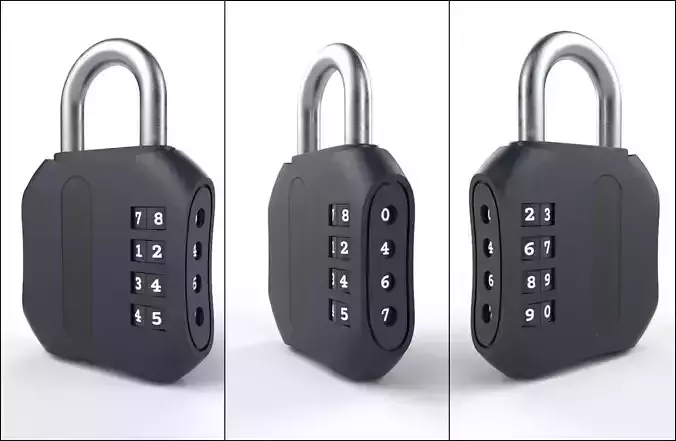 Padlock M6 Low-poly 3D model