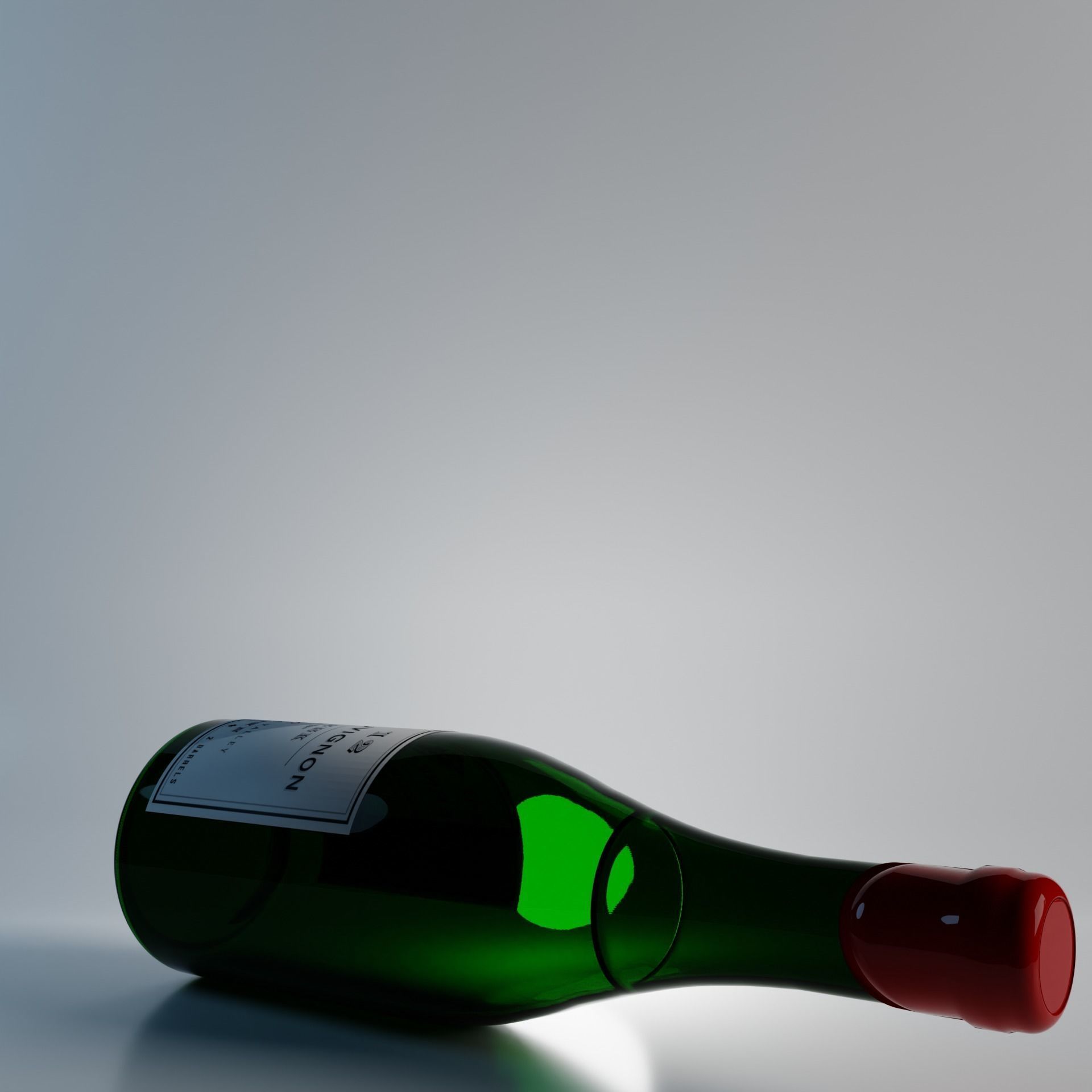 Carbenet Sauvignon Wine Bottle 3D model_1