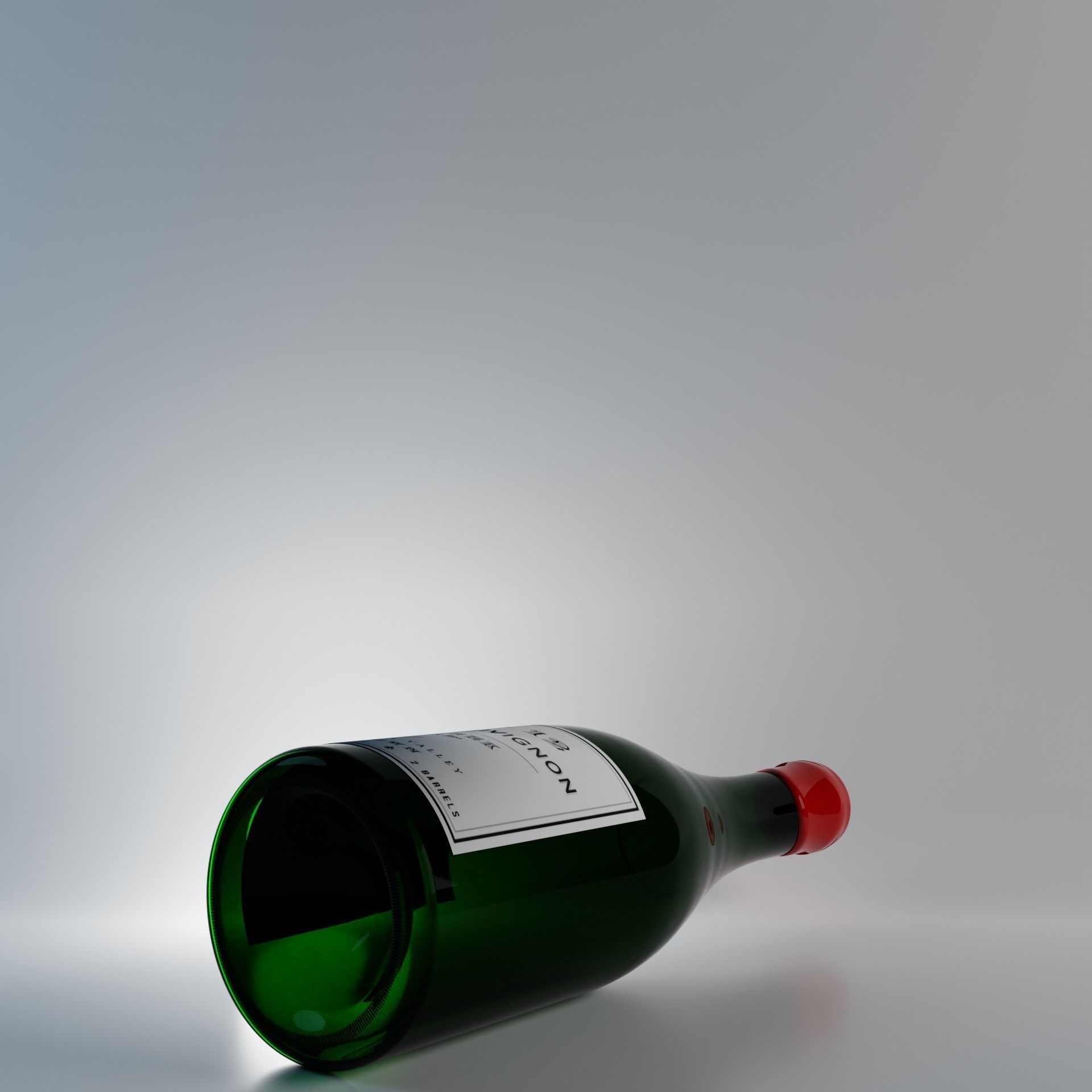 Carbenet Sauvignon Wine Bottle 3D model_2