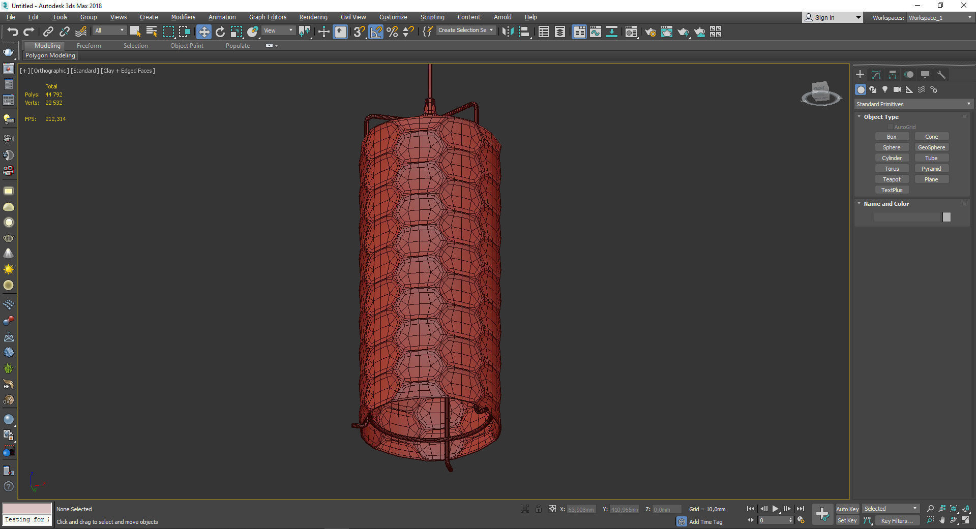 Ice Pendant Low-poly 3D model_3