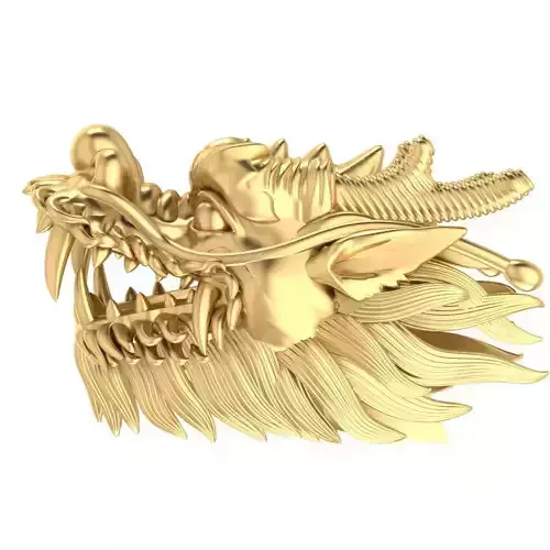 Asian Dragon Head Pendant Jewelry Model 3142 3D print model