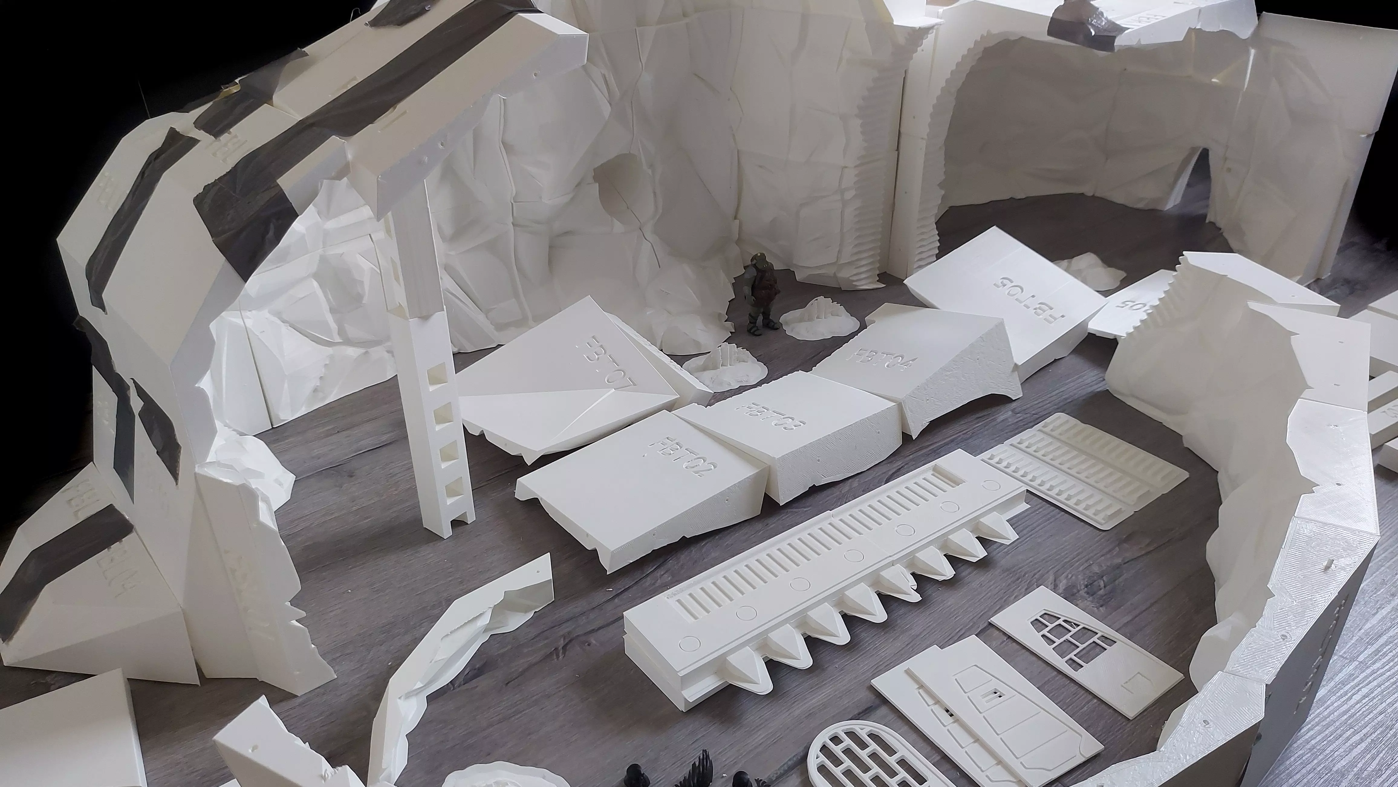 Jabbas Throne Room - Set 9 - Rancor Cave 1-18 scale Kenner 3D print model_61