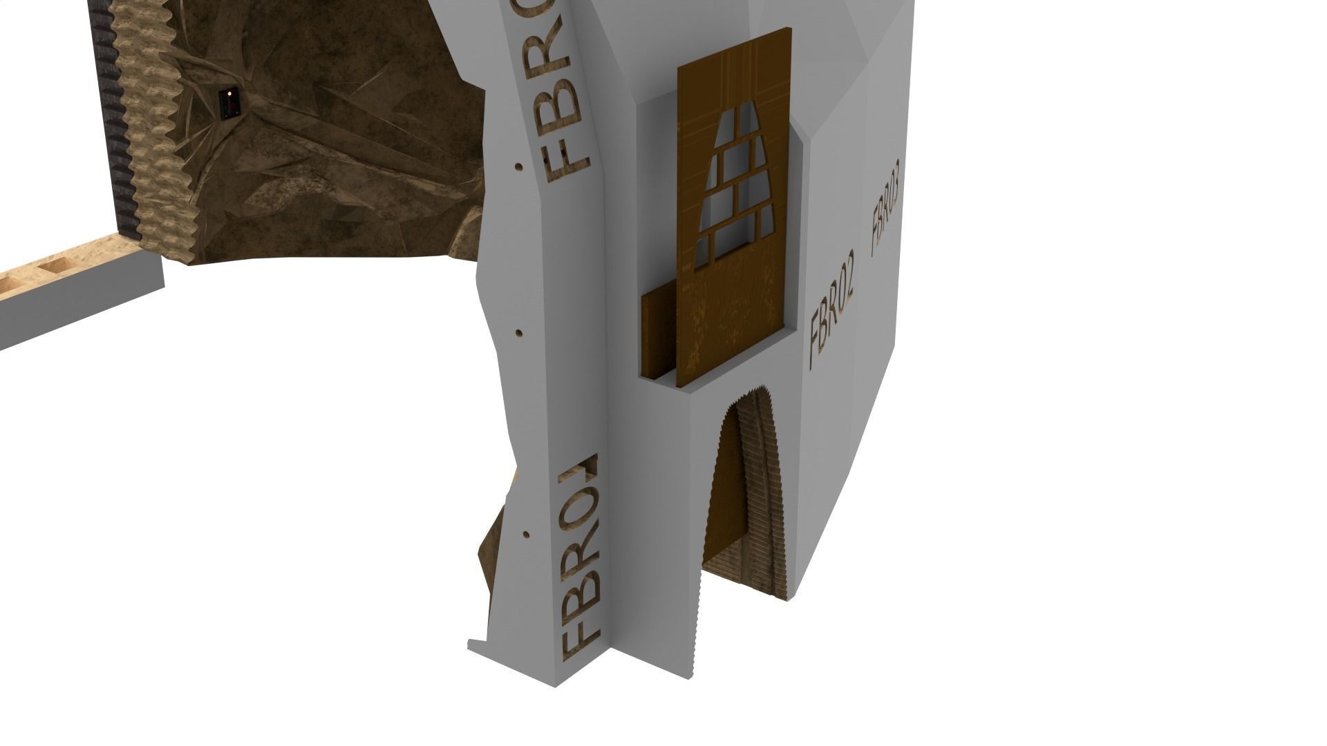 Jabbas Throne Room - Set 9 - Rancor Cave 1-18 scale Kenner 3D print model_46