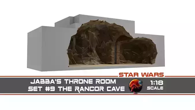Jabbas Throne Room - Set 9 - Rancor Cave 1-18 scale Kenner 3D print model