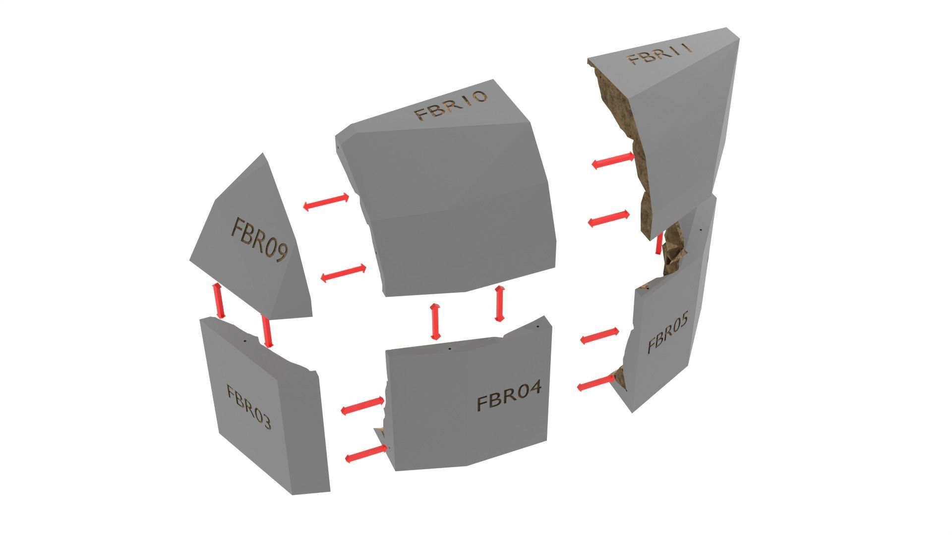 Jabbas Throne Room - Set 9 - Rancor Cave 1-18 scale Kenner 3D print model_35