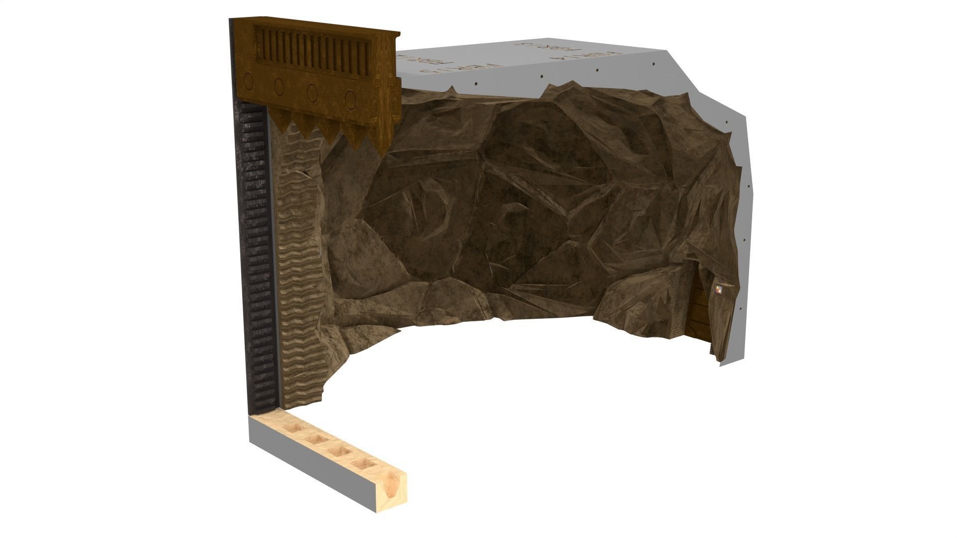 Jabbas Throne Room - Set 9 - Rancor Cave 1-18 scale Kenner 3D print model_40