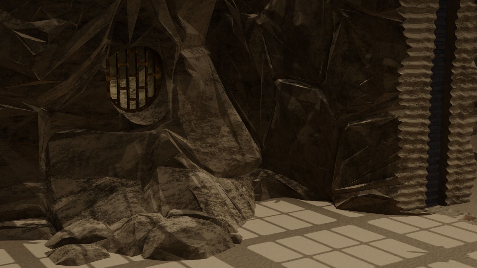 Jabbas Throne Room - Set 9 - Rancor Cave 1-18 scale Kenner 3D print model_4