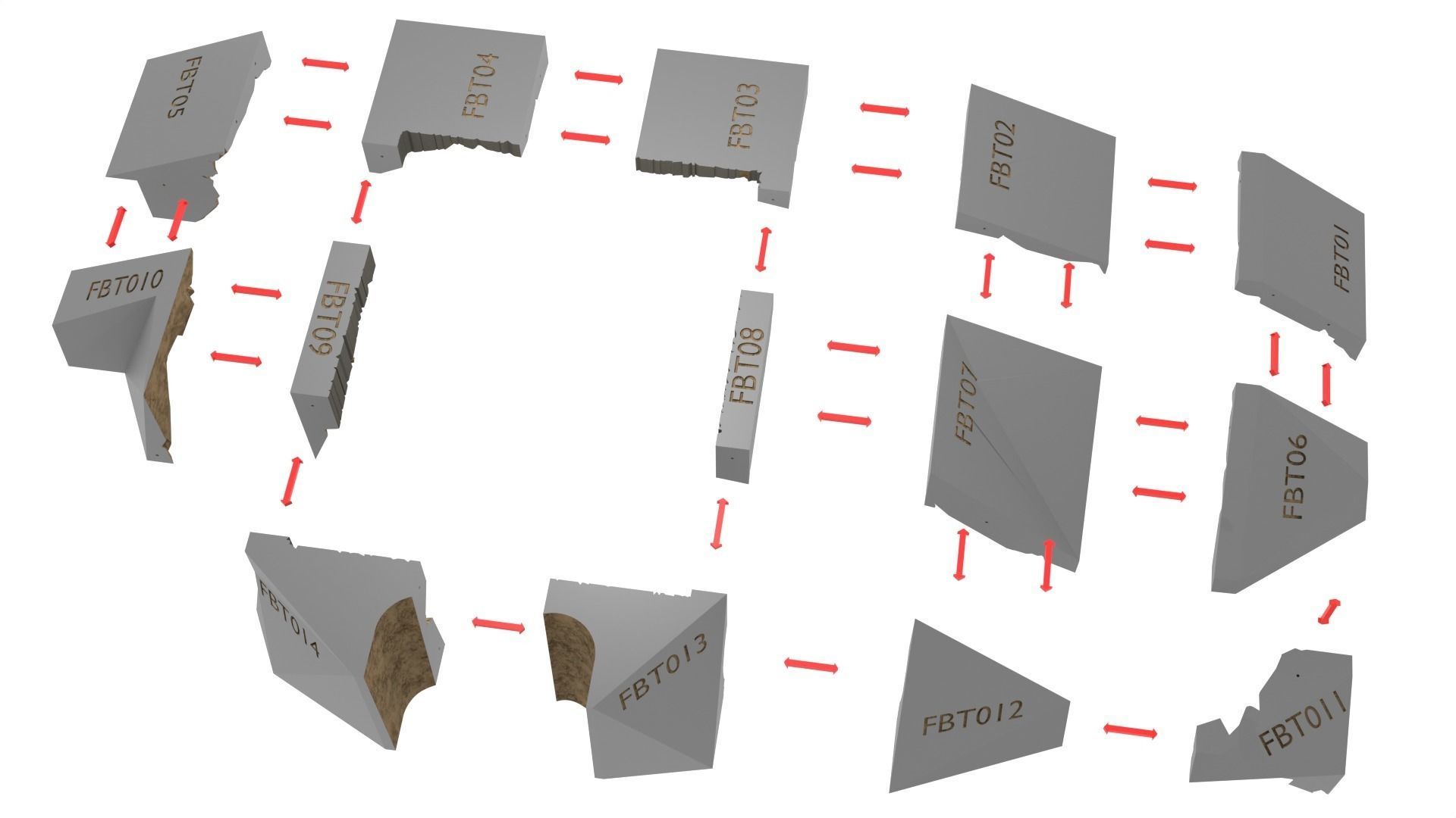 Jabbas Throne Room - Set 9 - Rancor Cave 1-18 scale Kenner 3D print model_31