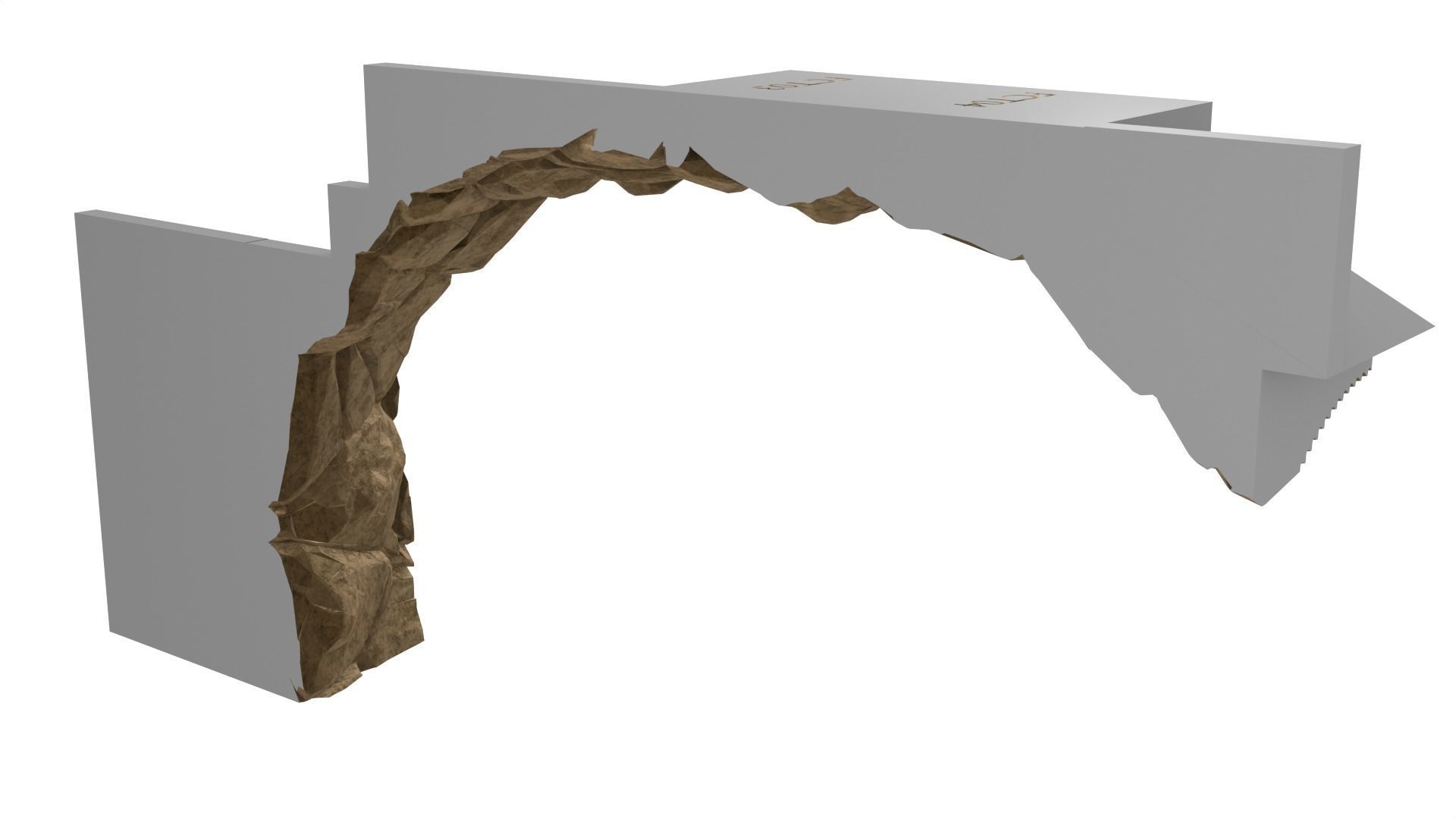 Jabbas Throne Room - Set 9 - Rancor Cave 1-18 scale Kenner 3D print model_42