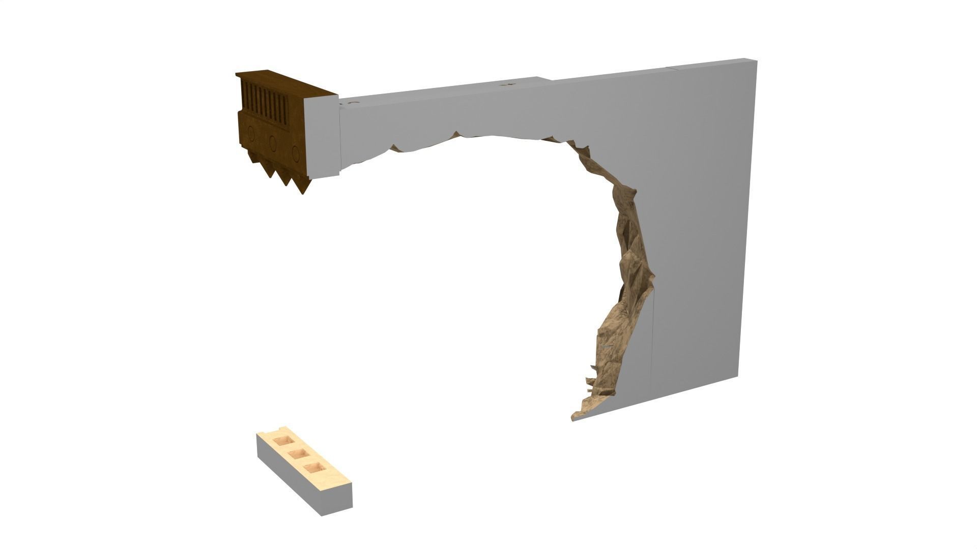 Jabbas Throne Room - Set 9 - Rancor Cave 1-18 scale Kenner 3D print model_41