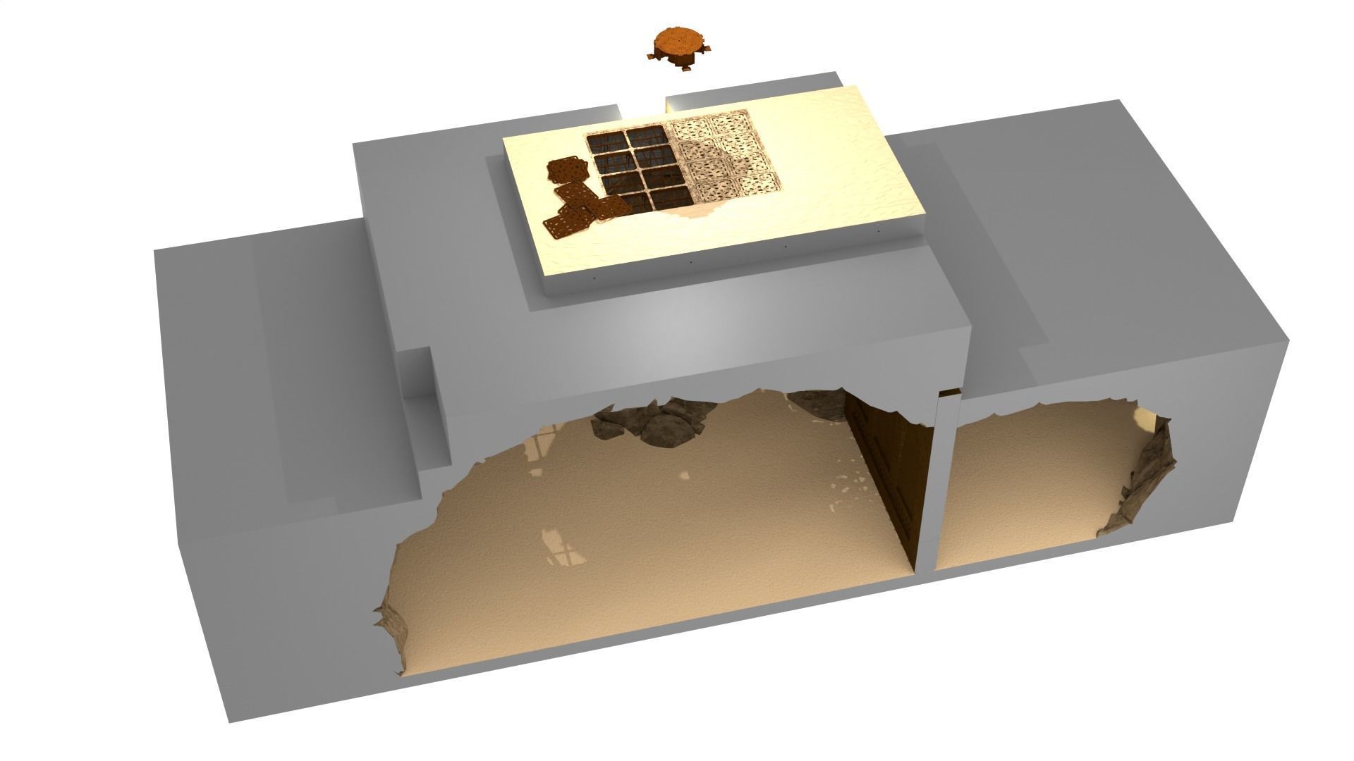 Jabbas Throne Room - Set 9 - Rancor Cave 1-18 scale Kenner 3D print model_54