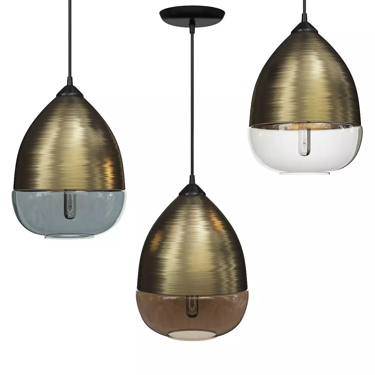Allegretto Drum Pendants Light Low-poly 3D model