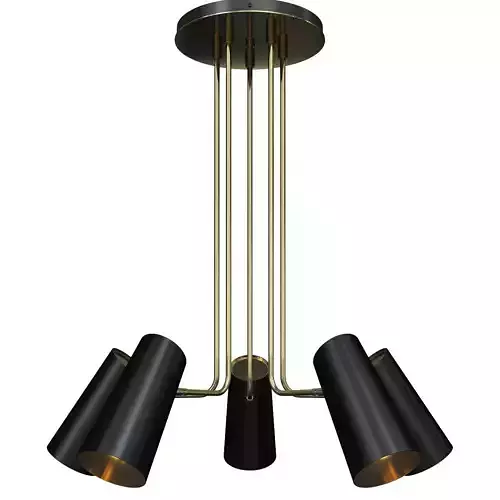 CYPRESS 5 ARM CHANDELIER Low-poly 3D model