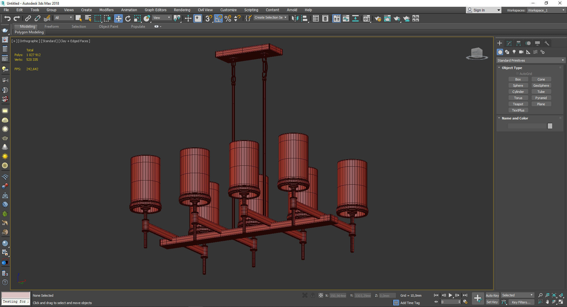 EASTHAM 8 ARM CHANDELIER Low-poly 3D model_3