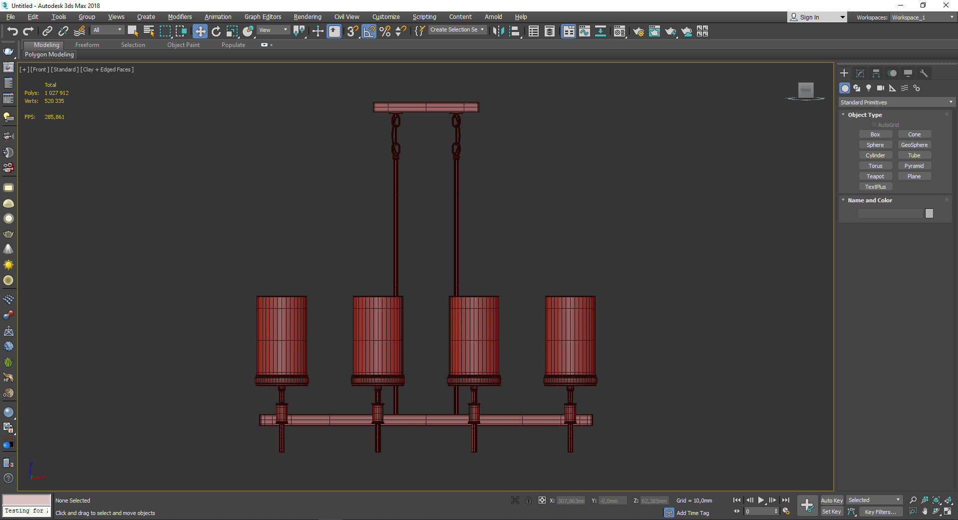 EASTHAM 8 ARM CHANDELIER Low-poly 3D model_2