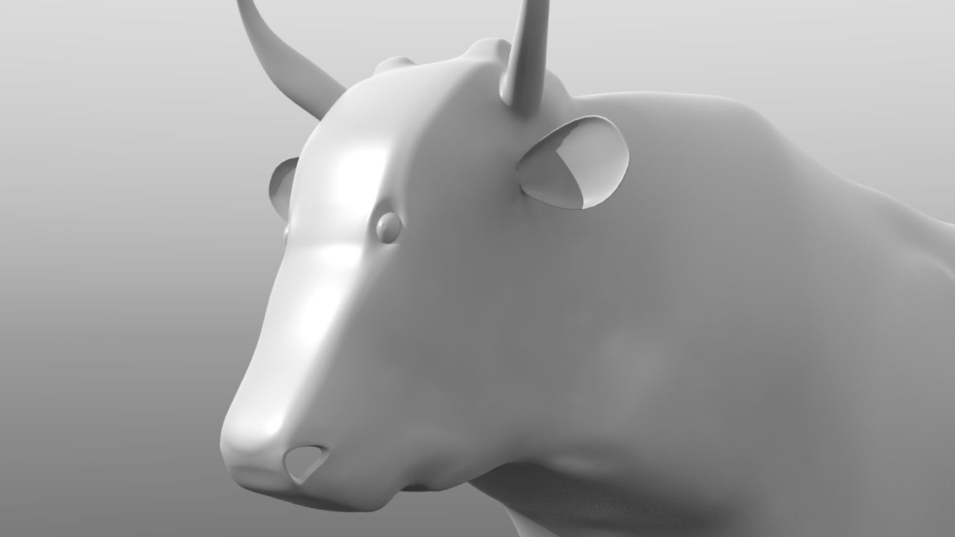 Cow model 3D model_2