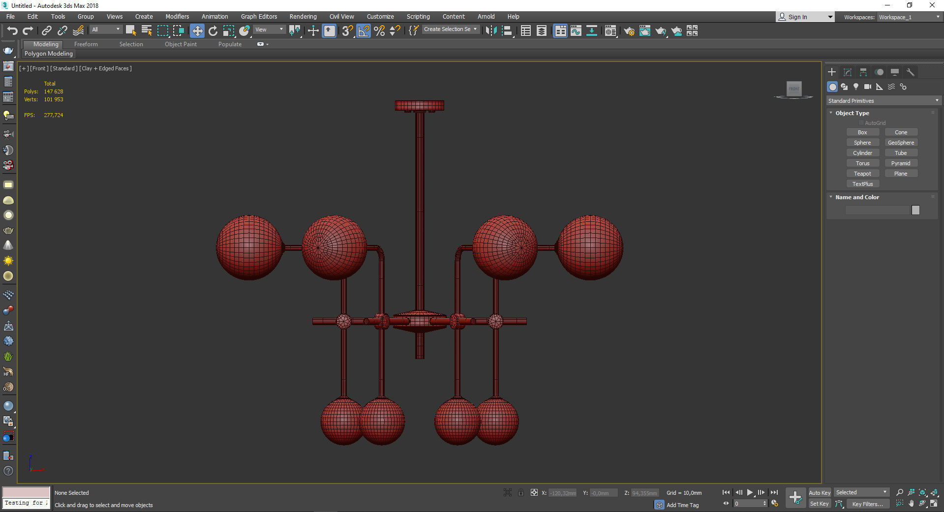 POLARE 12 LIGHT CHANDELIER Low-poly 3D model_2