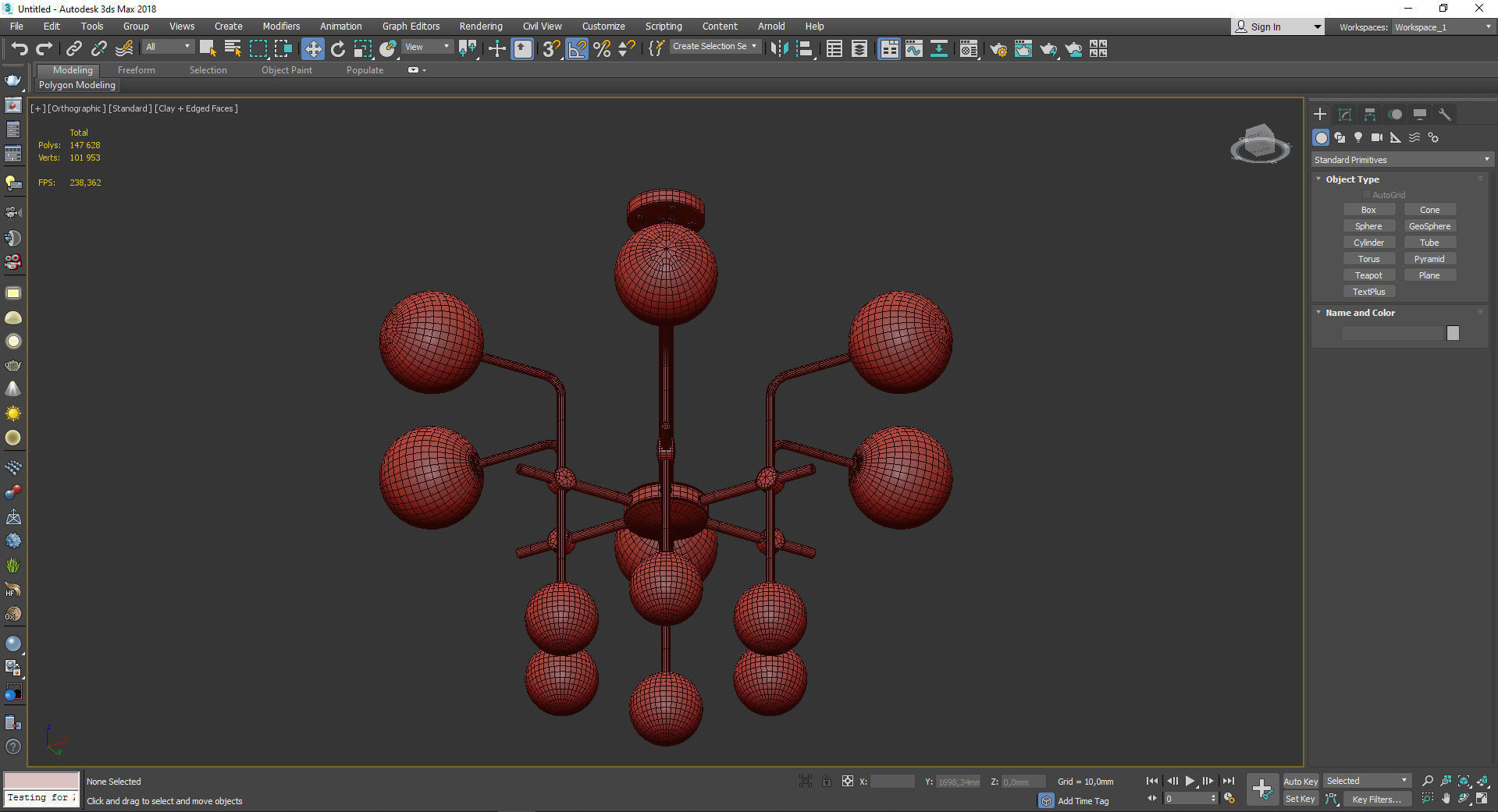 POLARE 12 LIGHT CHANDELIER Low-poly 3D model_3