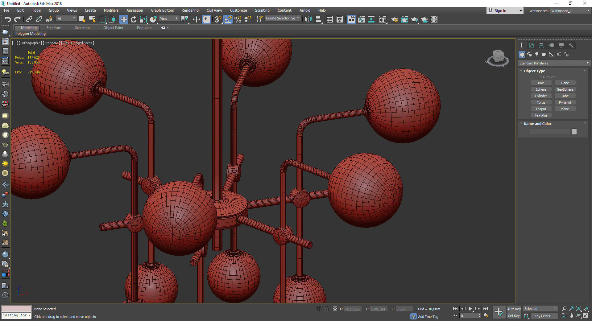 POLARE 12 LIGHT CHANDELIER Low-poly 3D model_4