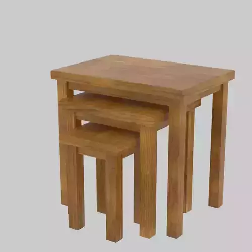 Tables three wooden nesting