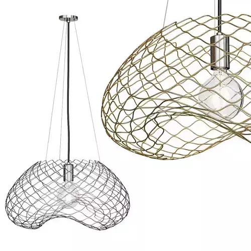 NET CHROME PENDANT LAMP BY PAOLO ULIAN Low-poly 3D model