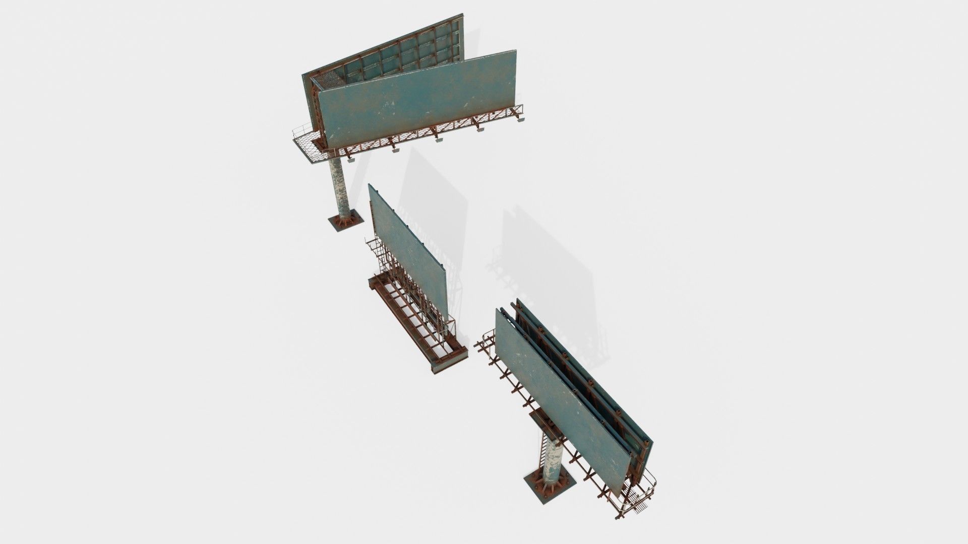 street advertisement billboard with 4k pbr game ready Low-poly 3D model_2