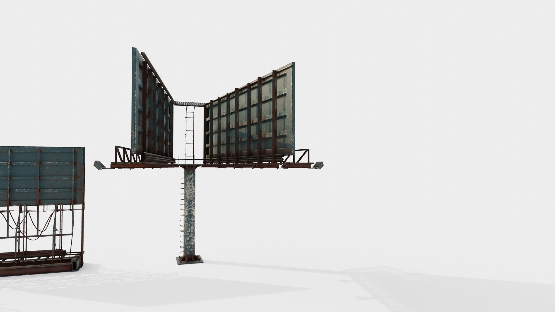 street advertisement billboard with 4k pbr game ready Low-poly 3D model_5