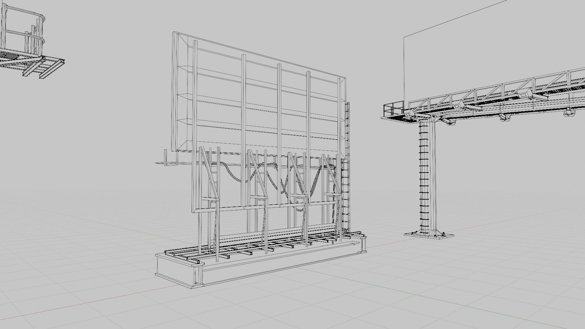 street advertisement billboard with 4k pbr game ready Low-poly 3D model_14