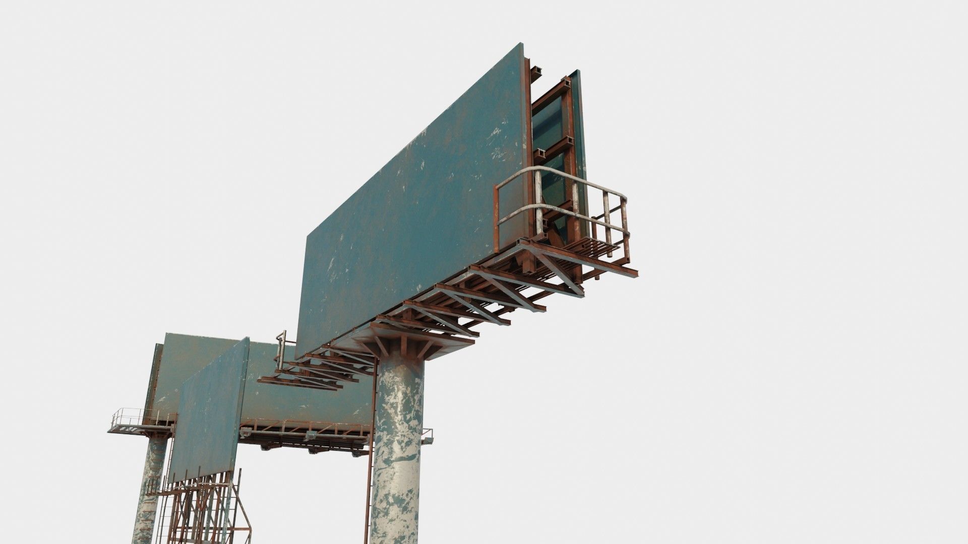 street advertisement billboard with 4k pbr game ready Low-poly 3D model_9