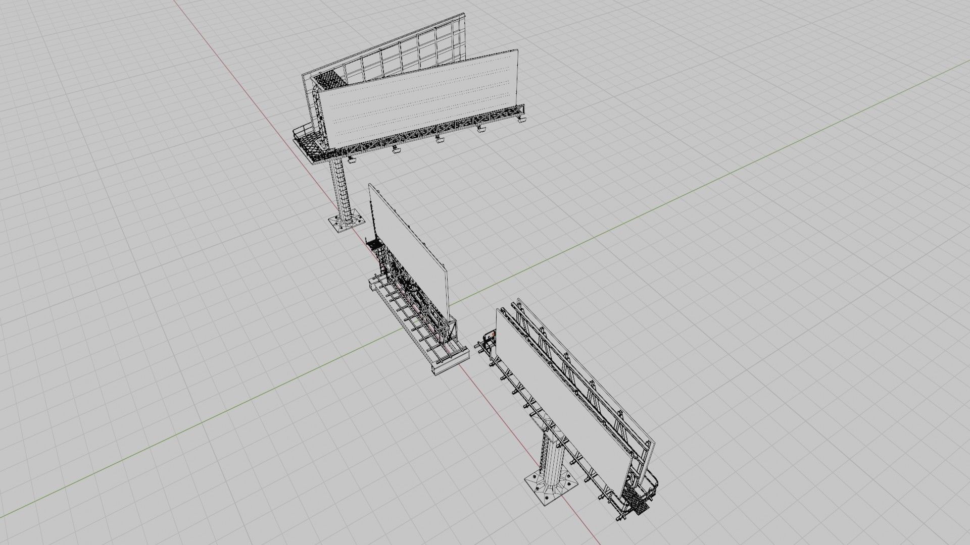 street advertisement billboard with 4k pbr game ready Low-poly 3D model_12