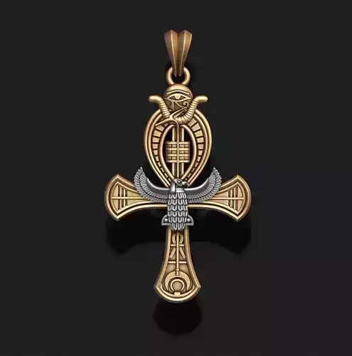 Egyptian Ankh cross pendant 3D print model