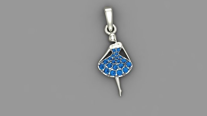  Dancing Doll GOLD Pendant 3D print model