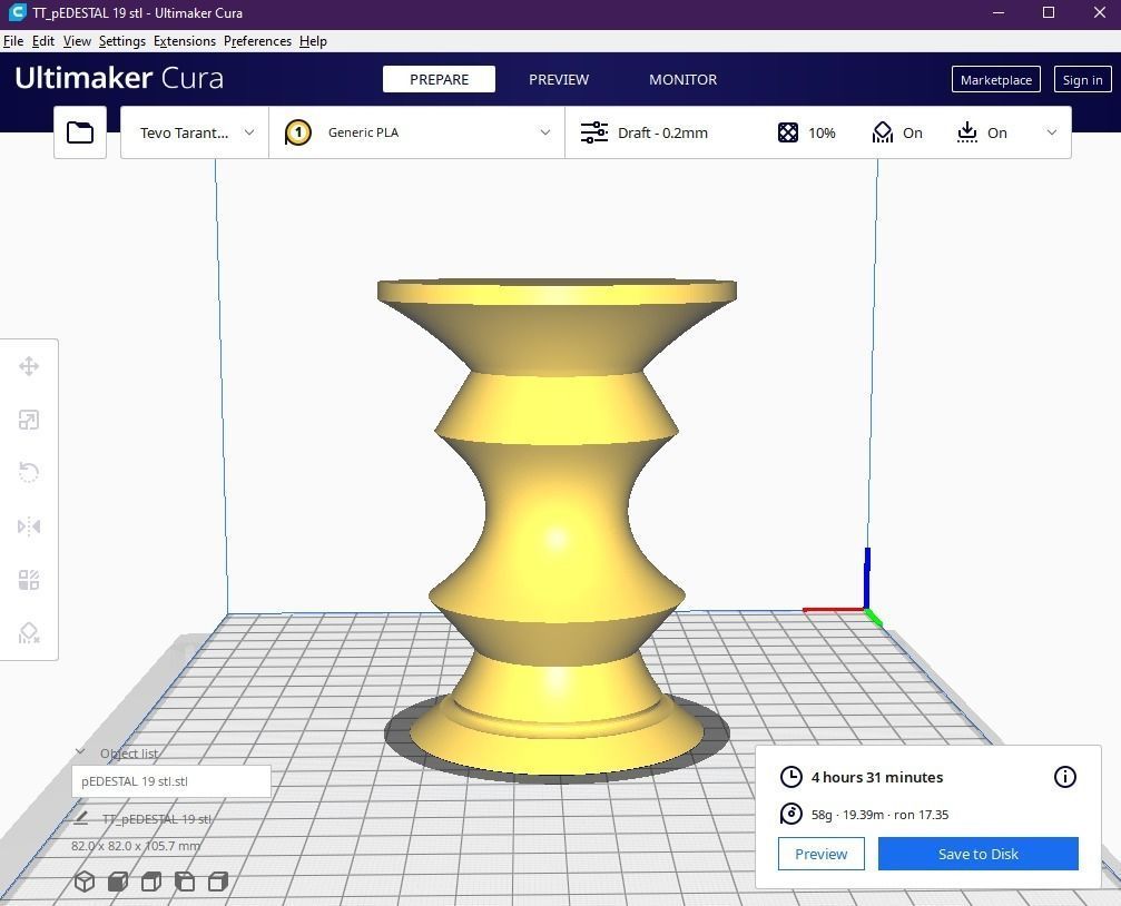 Pedestal 19 3D print model_1