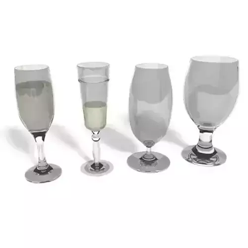 Glassware set of wine glasses