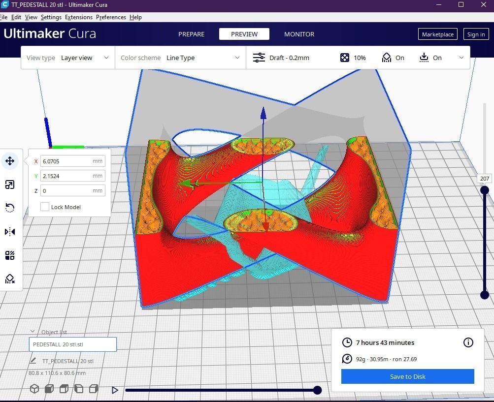 Pedestal 20 3D print model_10