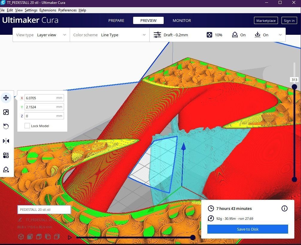 Pedestal 20 3D print model_11