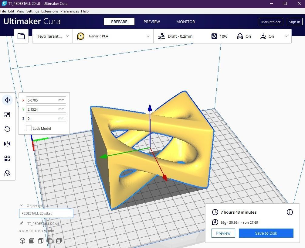 Pedestal 20 3D print model_1
