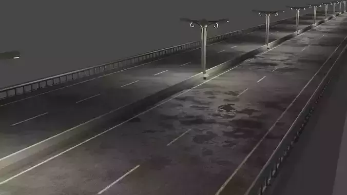 Bridge highway with lights