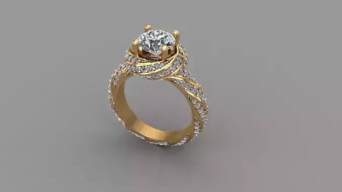 Solitaire diamond ring