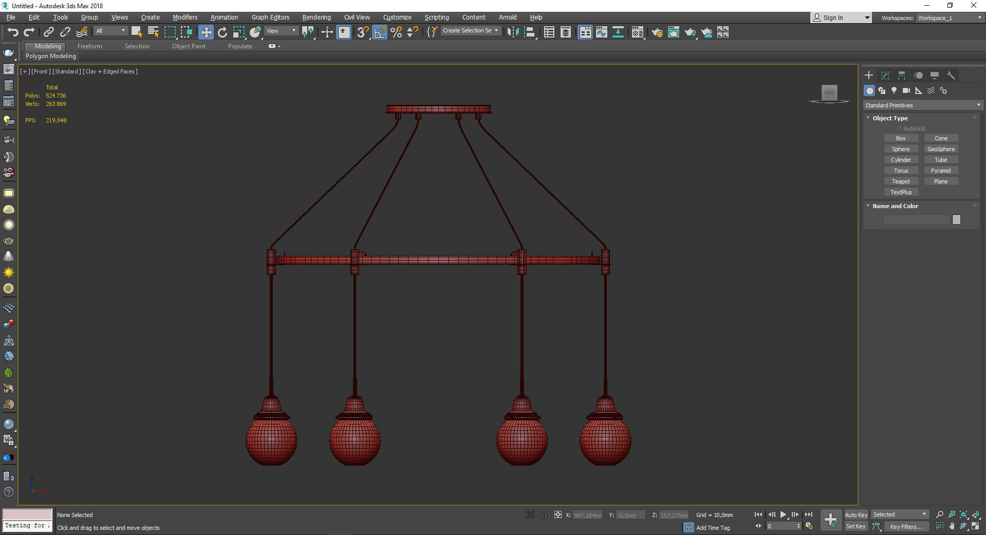 ROSE CITY 6 LIGHT CHANDELIER Low-poly 3D model_2