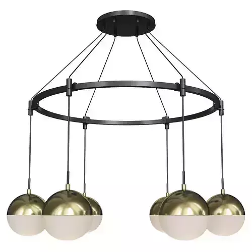 CEDAR and MOSS 8 6 LIGHT CHANDELIER Low-poly 3D model