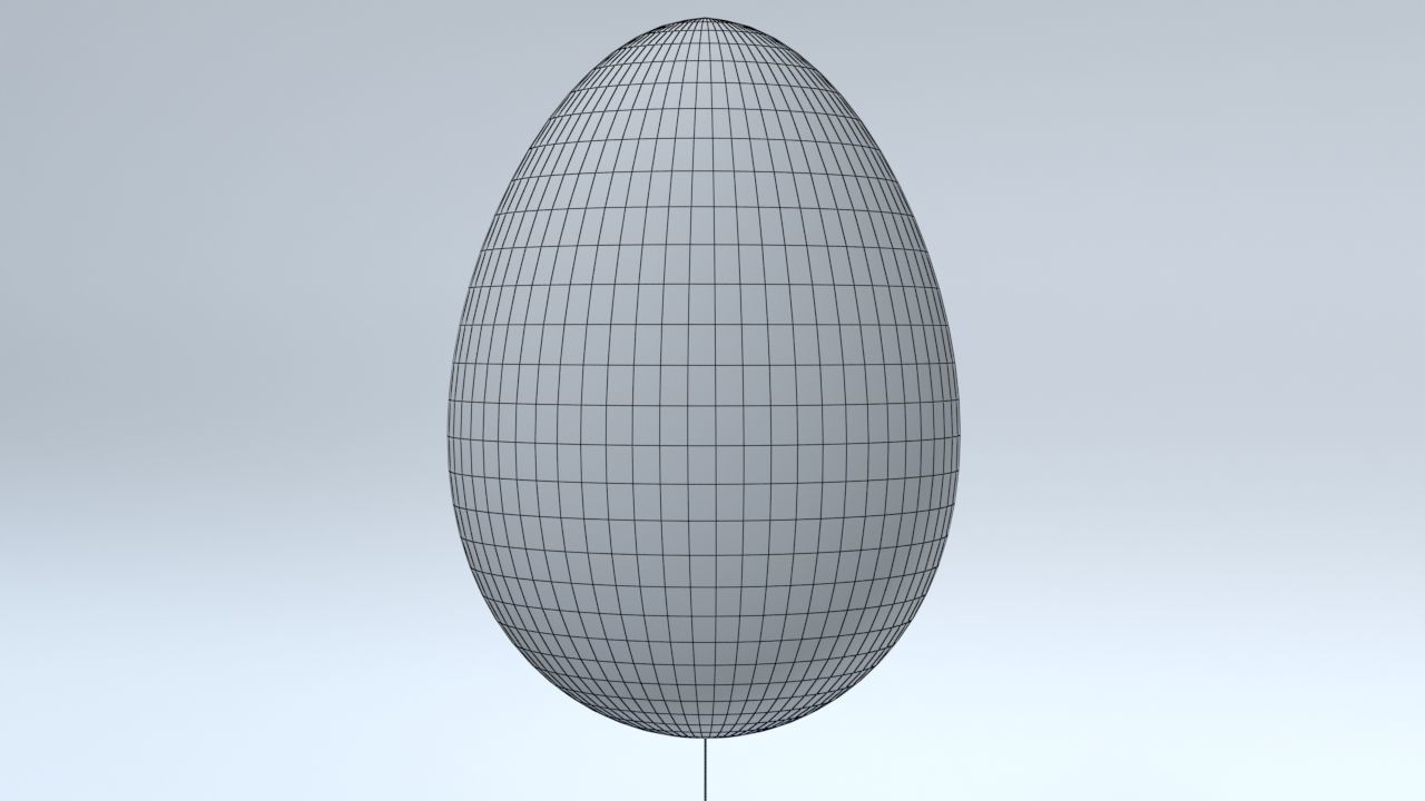 Easter Egg Balloons Low-poly 3D model_9
