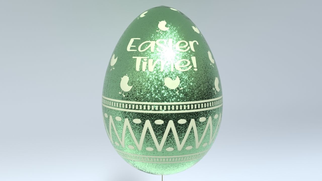 Easter Egg Balloons Low-poly 3D model_13