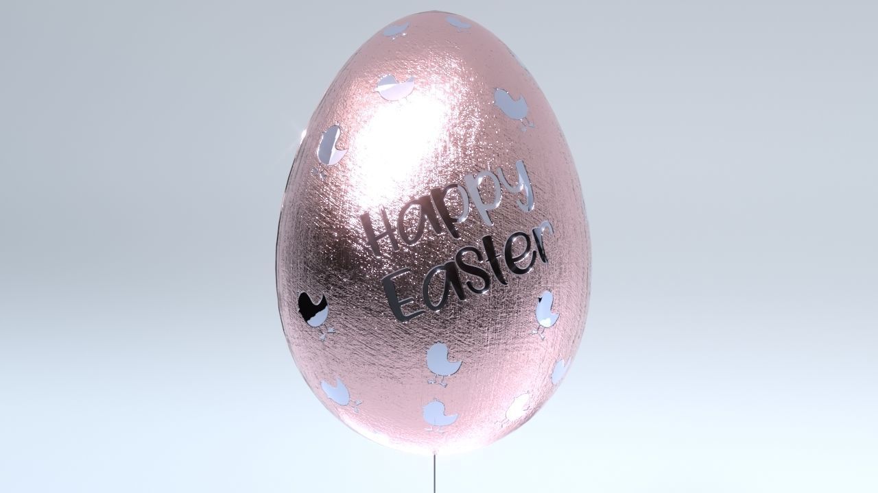 Easter Egg Balloons Low-poly 3D model_8