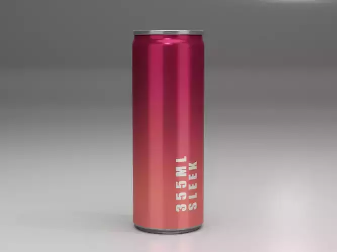 Aluminium Soda Beverage Can 355 sleek 3D model