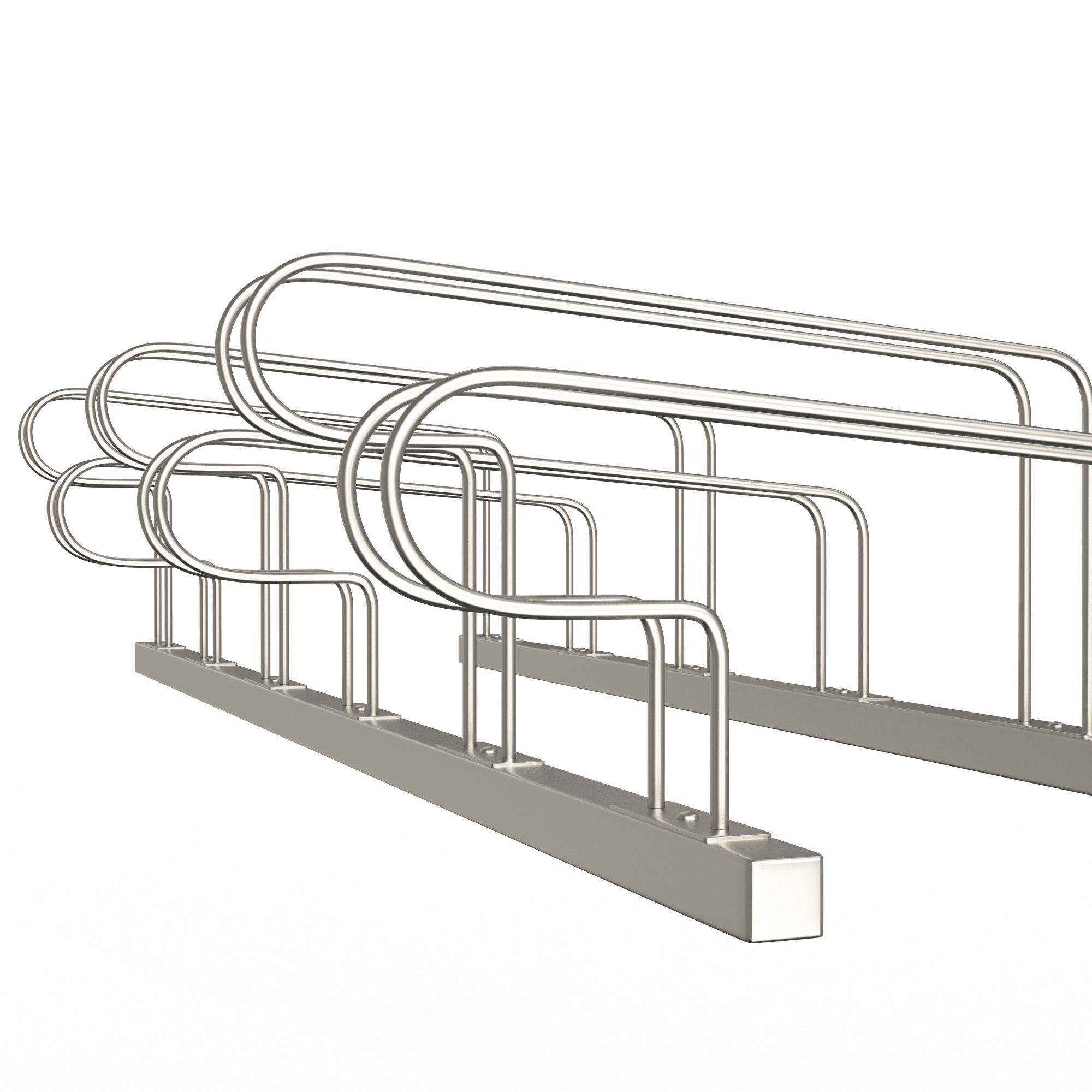 Bike Rack Street Station Low-poly 3D model_3