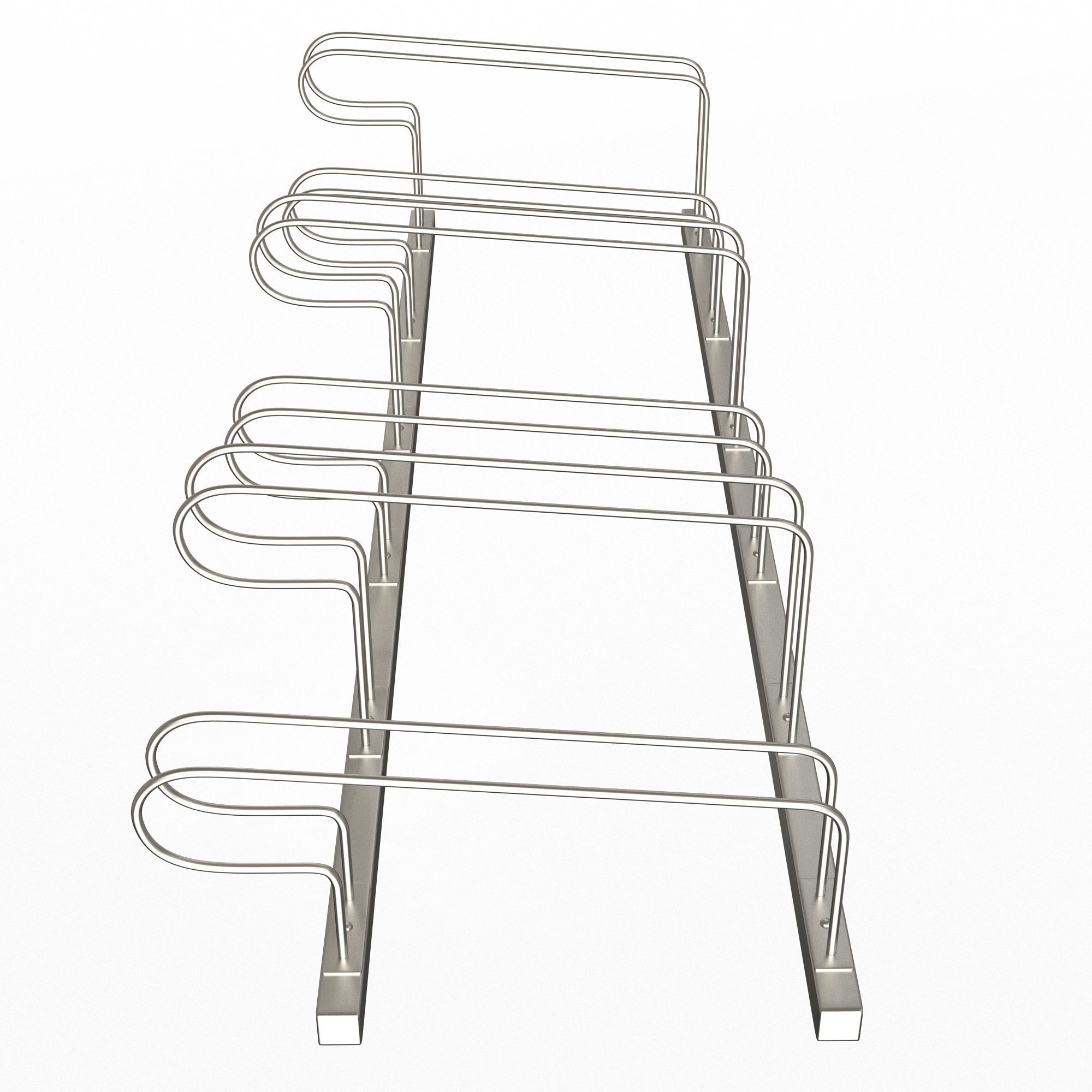 Bike Rack Street Station Low-poly 3D model_4