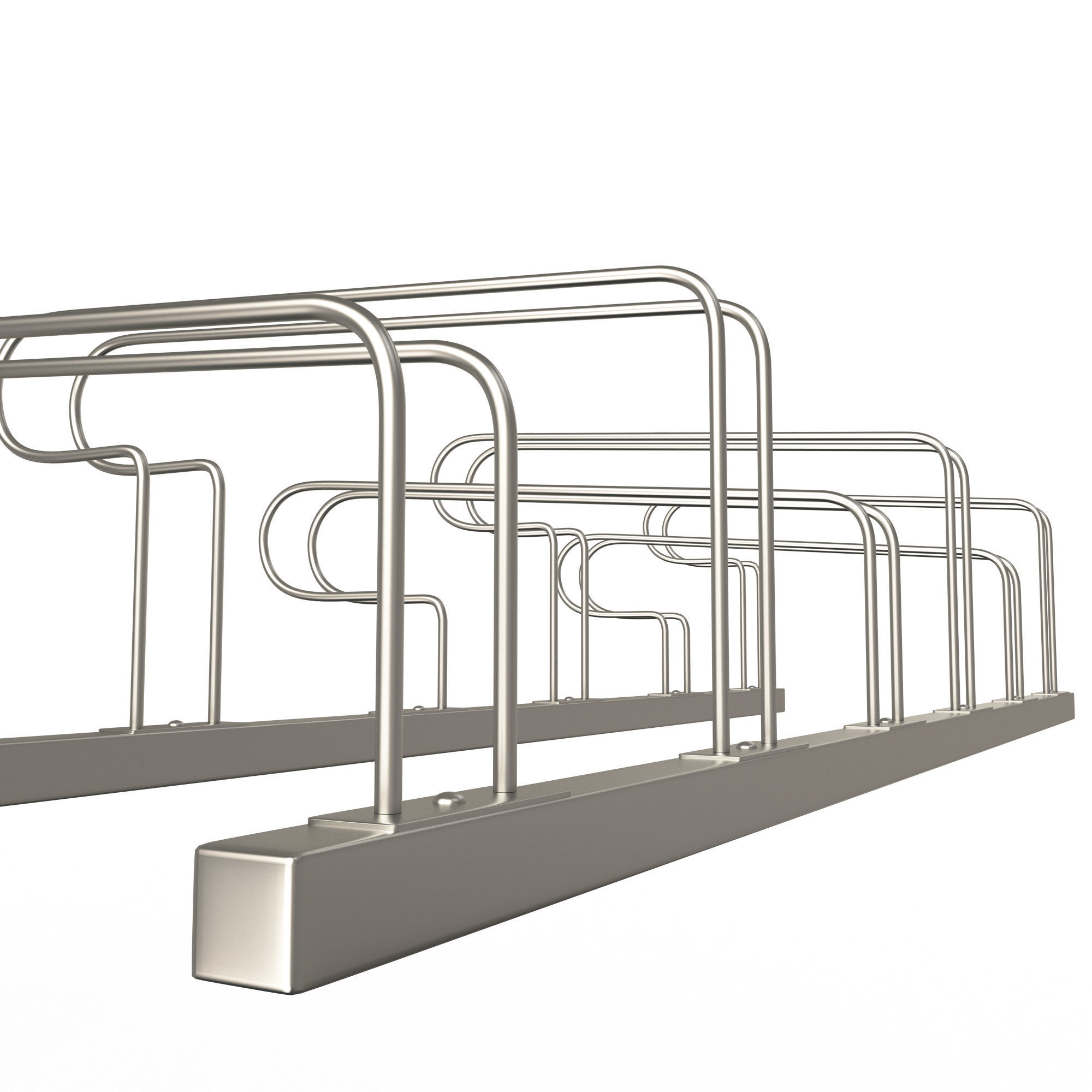 Bike Rack Street Station Low-poly 3D model_2